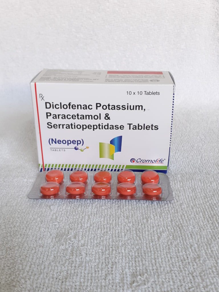 Diclofenac Potassium Paracetamol And Serratiopeptidase Tablets Orion Life Science