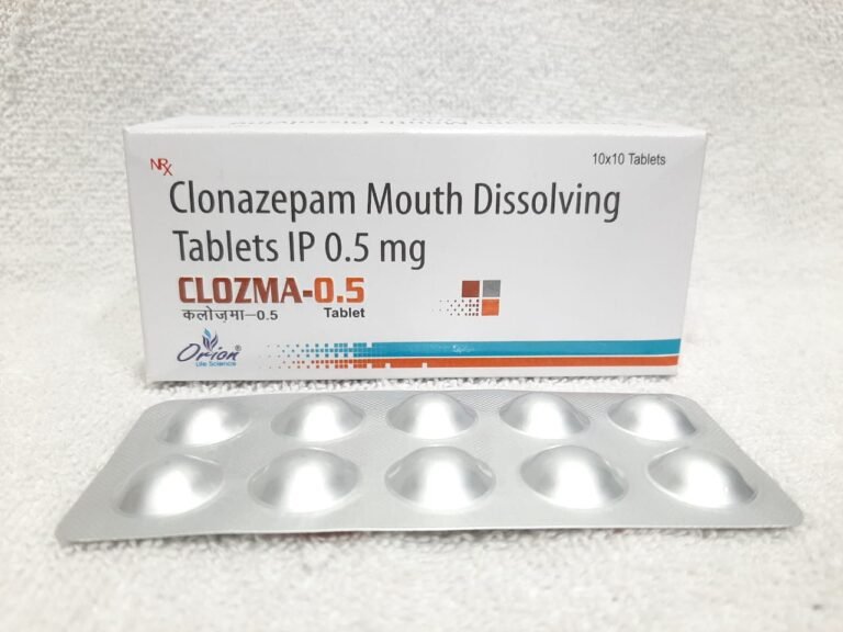 (Clozma-0.5 Tab)Clonazepam 0.5 Mg Mouth Dissolving Tablets | Orion Life